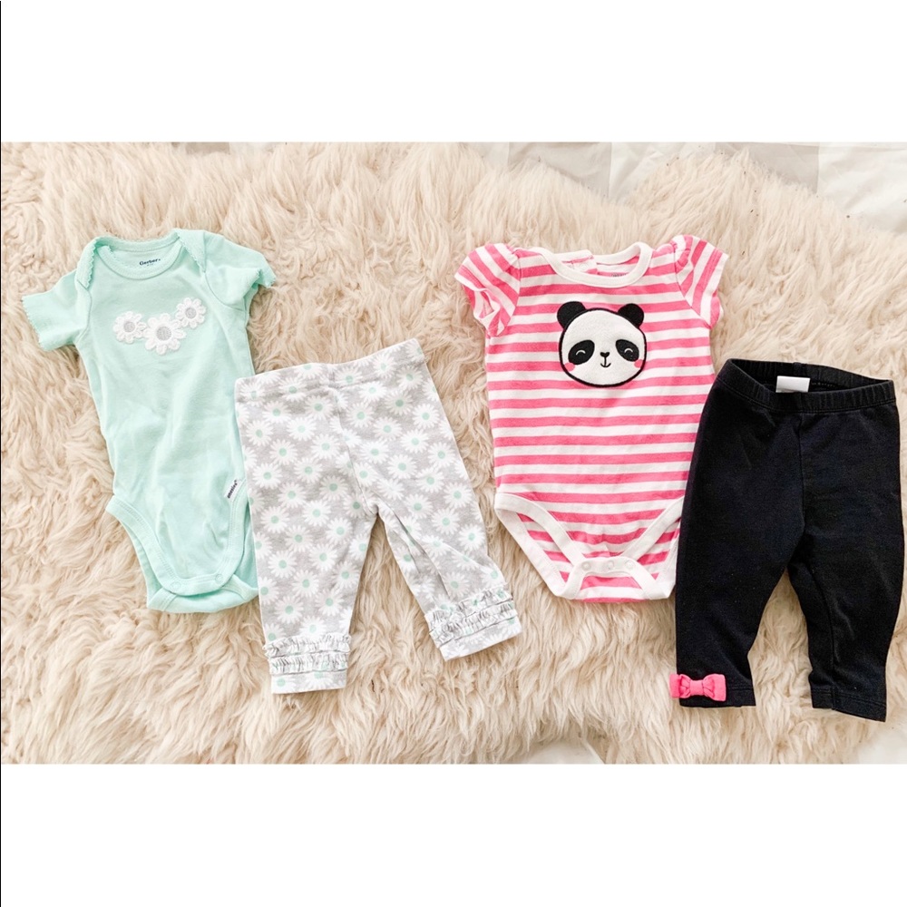 2 sets of onesies and pants